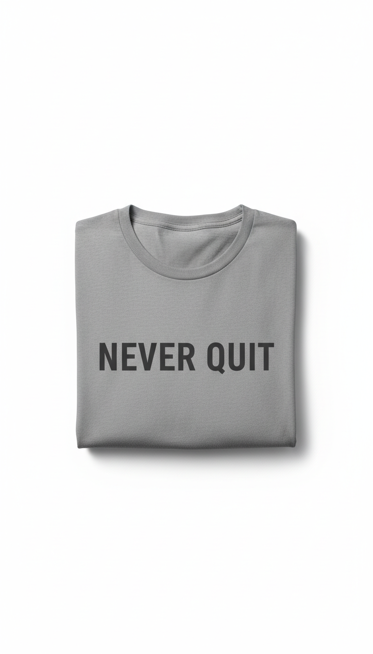 Cool Gray 'Never Quit' Tee